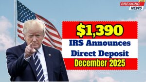 IRS Announces $1,390 Direct Deposit Relief Payment For December 2025